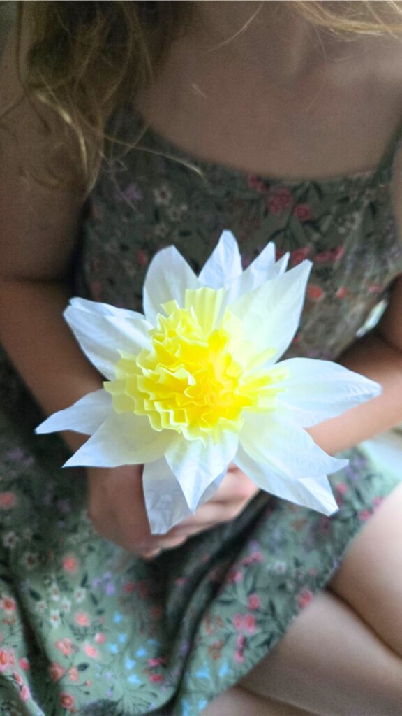 A Handmade Paper Daffodil