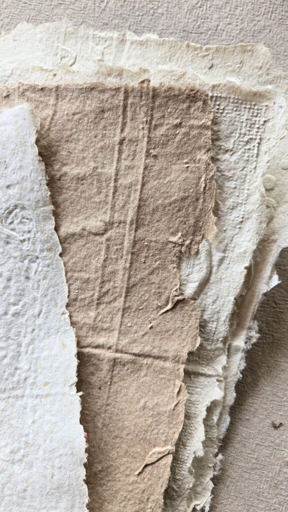 A stack of handmade Paper